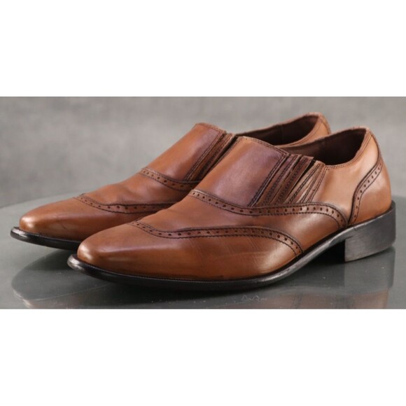 Donald J Pliner Genes-01 Men\'s Slip On Loafer Dress Shoes Size 7 M Leather Brown main image 8